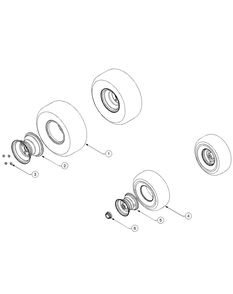 Wheels Diagram and Parts List for LT1040 13AX10CG709-13AX10CG710-13BX10CG710 Cub Cadet Lawn Tractor